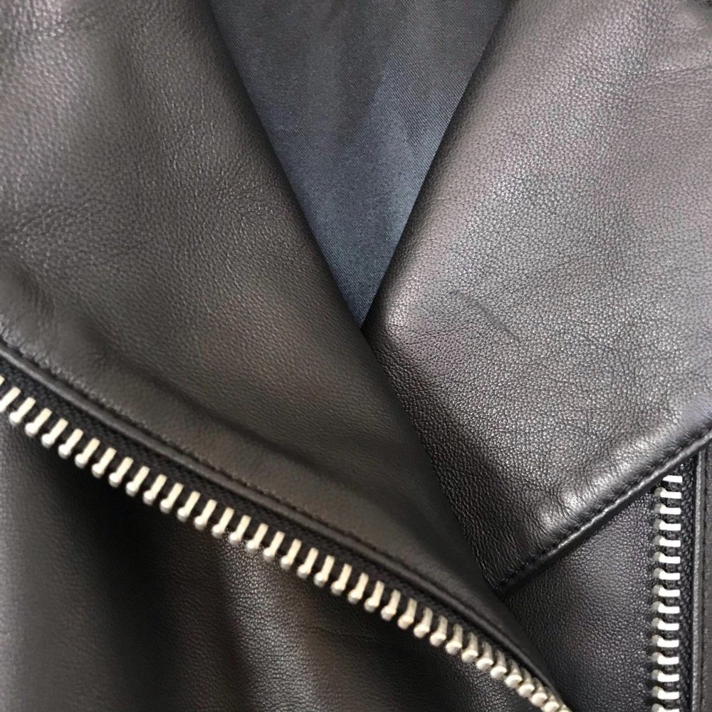 NEW FRAME PCH Leather Jacket Noir Size Large - Picture 15 of 16